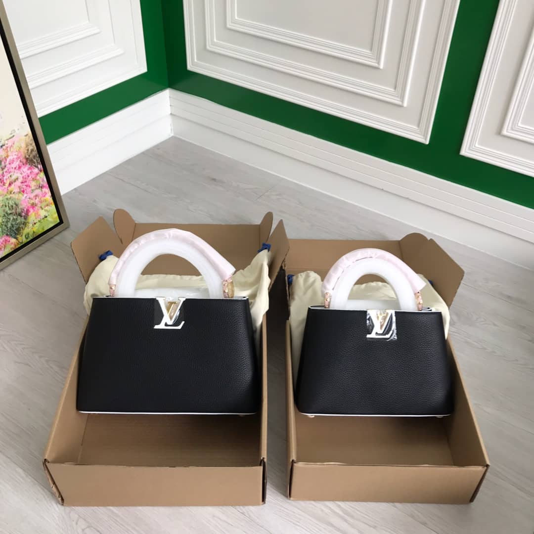 Louis Vuitton Capucines PM Taurillon Bag Replica Black M52988