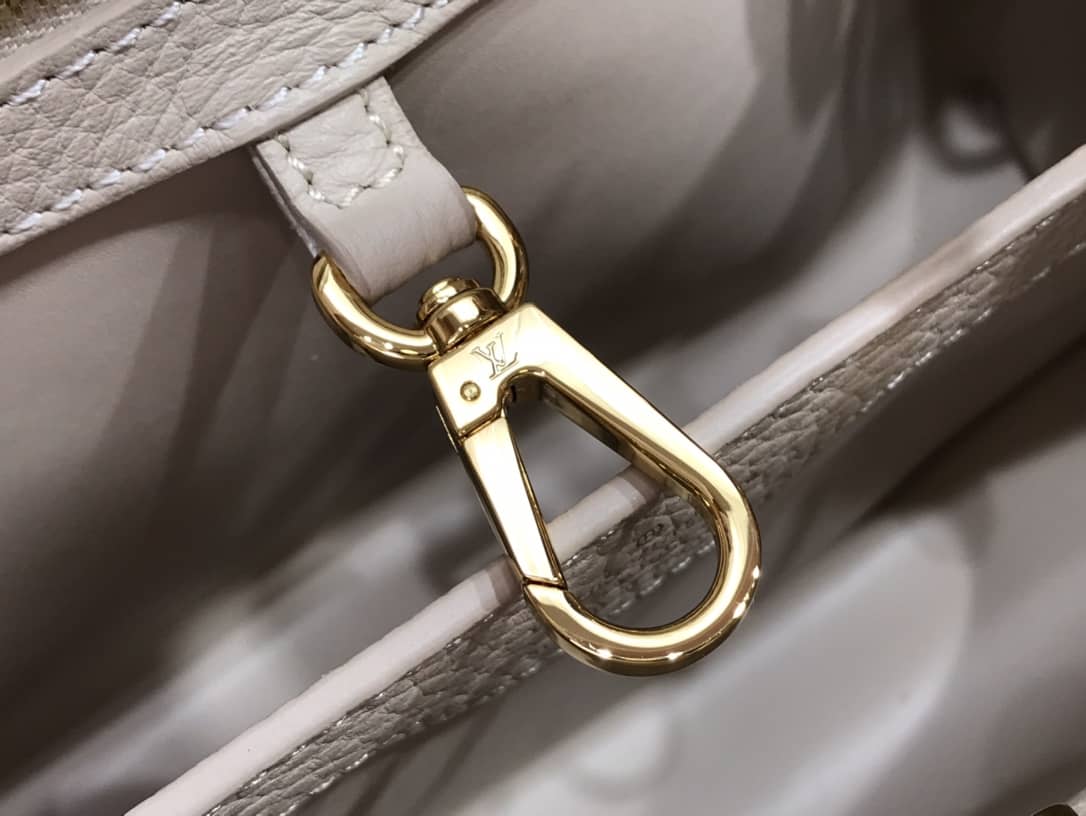 Louis Vuitton Capucines MM 2way Leather Replica Shoulder Bag Apricot M57523