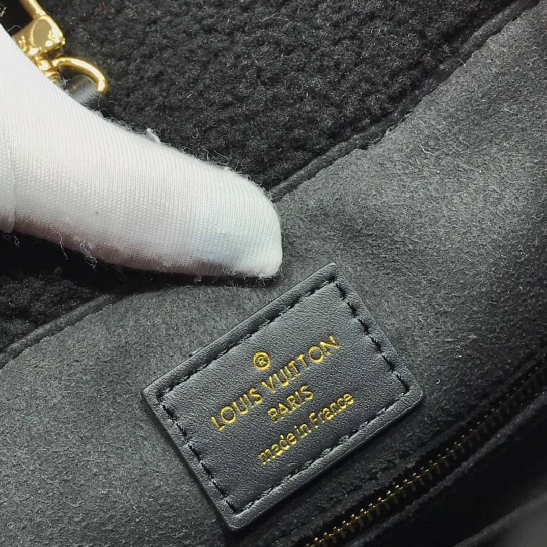 Louis Vuitton Onthego Teddy Shearling Limited GM Tote Replica Black M55421