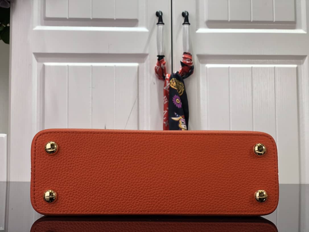 Louis Vuitton Capucines Embroidery Replica Bag Orange M48865