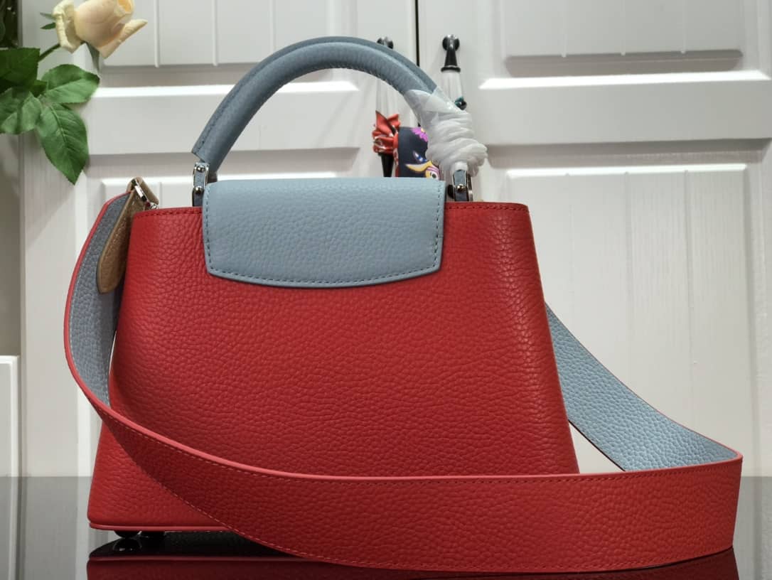 Louis Vuitton Capucines Mini Taurillon Leather Replica Bag Red M57520