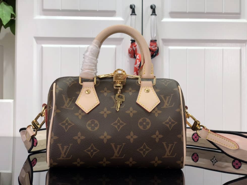 Louis Vuitton Crossbody Dupe Monogram Canvas Speedy 20 Black M45957