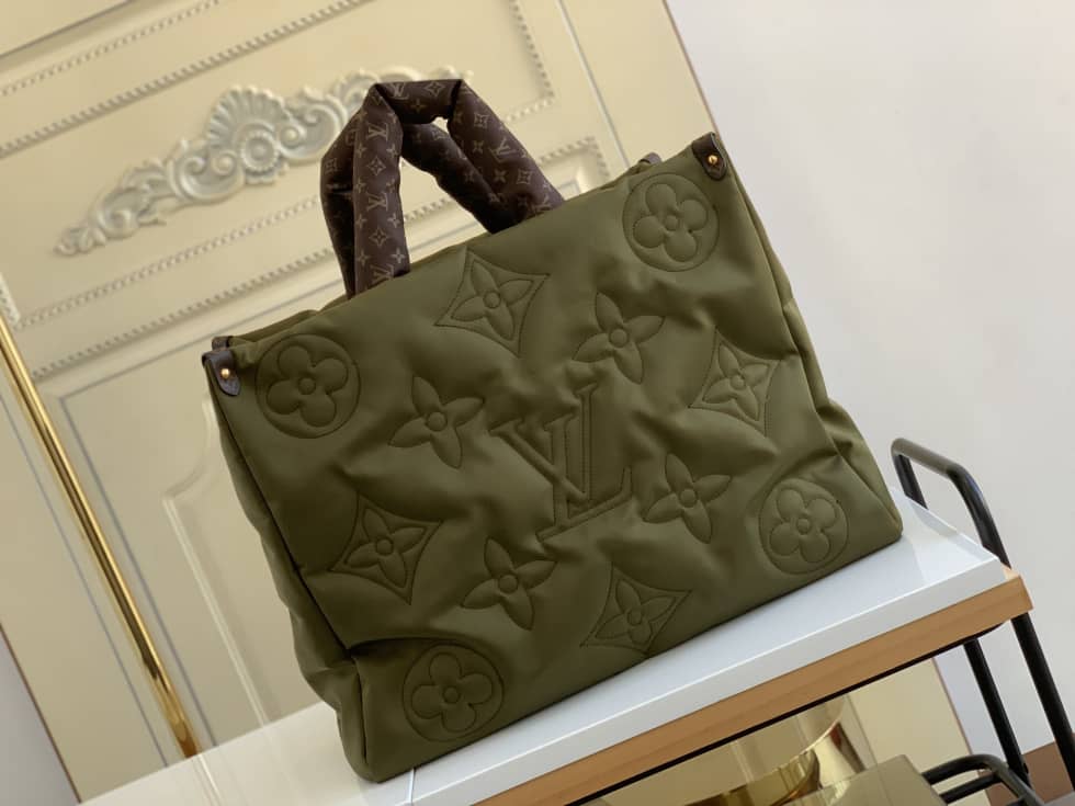 Louis Vuitton Onthego GM Nylon Monogram Pilow Giant Green M59007 Replica Tote