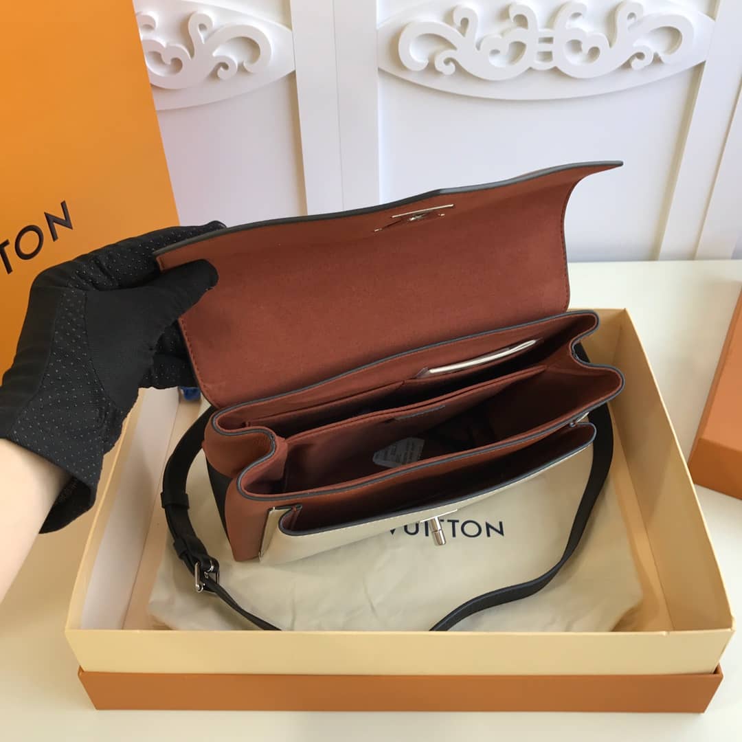 Louis Vuitton MyLockMe Satchel 2way Leather Grain Bag Replica M54849