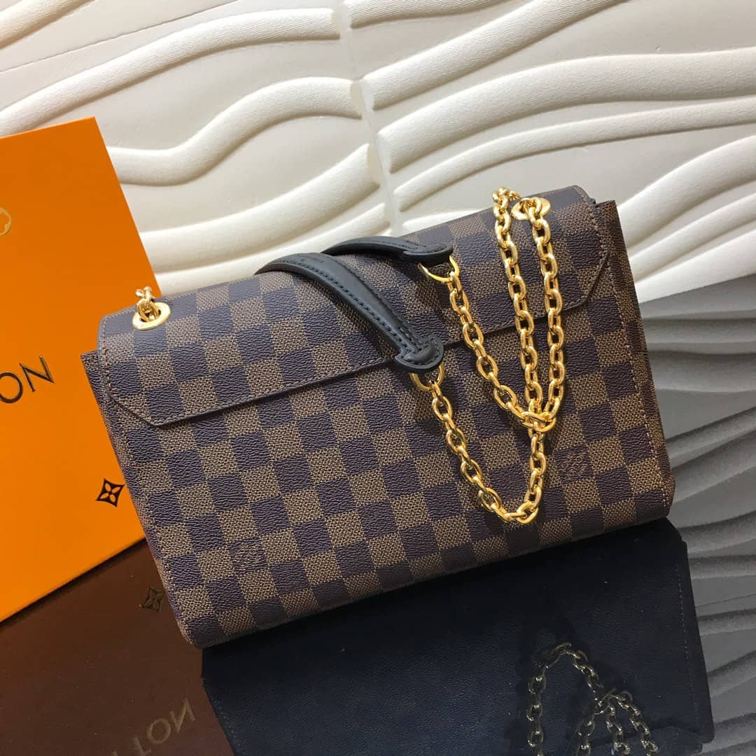 Louis Vuitton Vavin PM Damier Ebene Replica Shoulder Bag Purple N40113