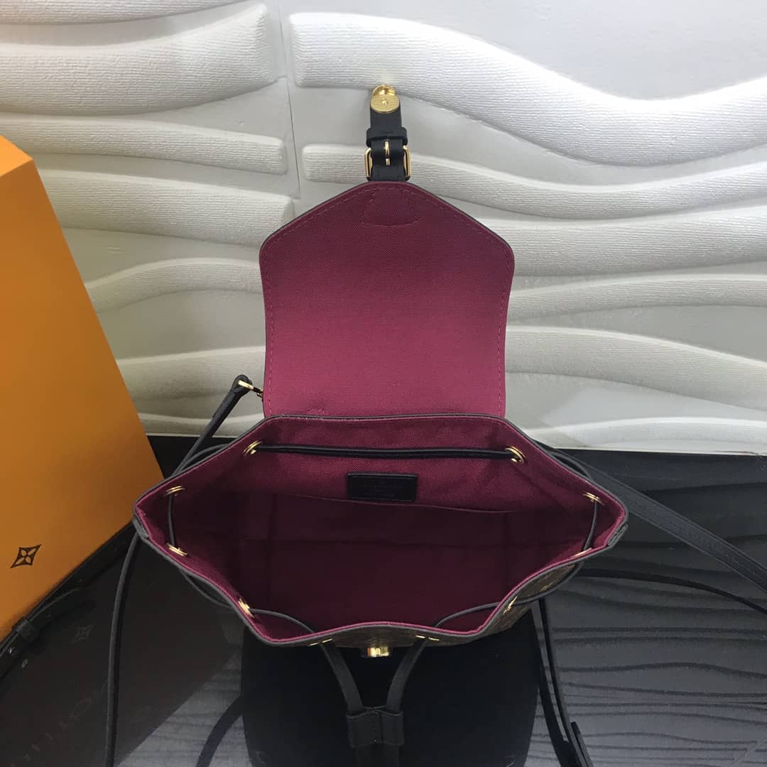 Louis Vuitton Montsouris BB Monogram Replica Backpack Black M45502