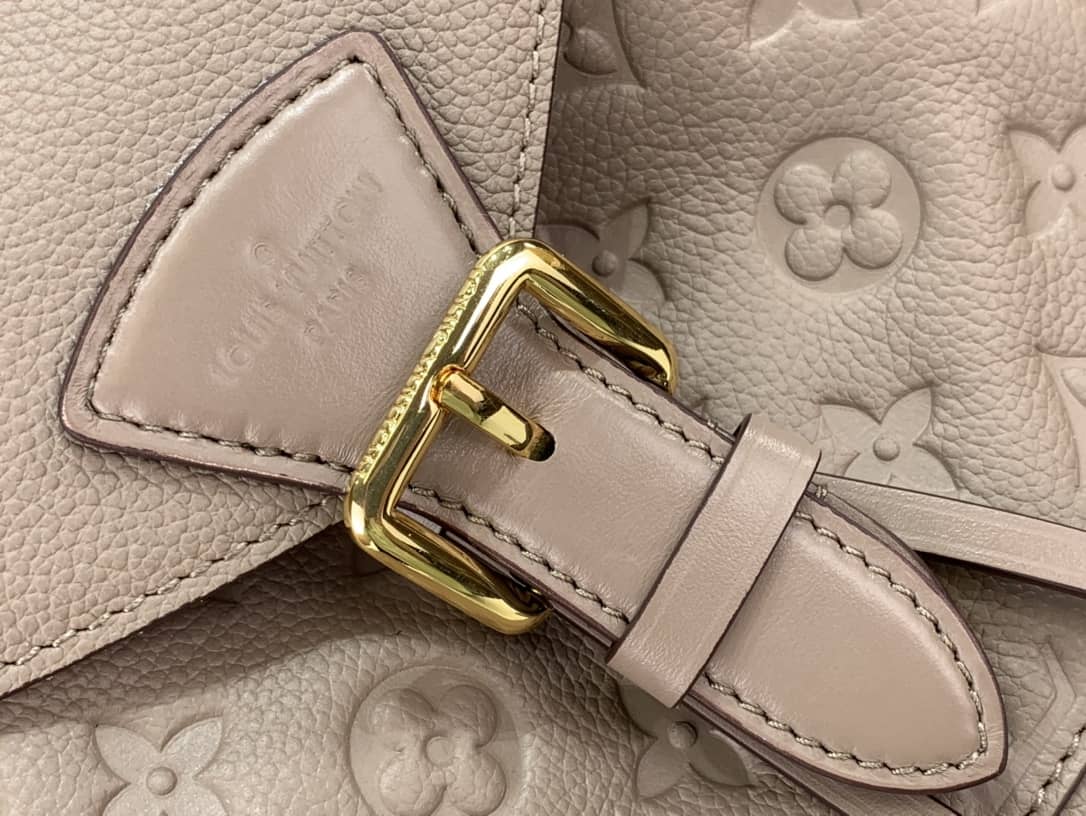 Louis Vuitton Ann Platt Montsouris PM Noir Leather Replica Backpack Beige M45205