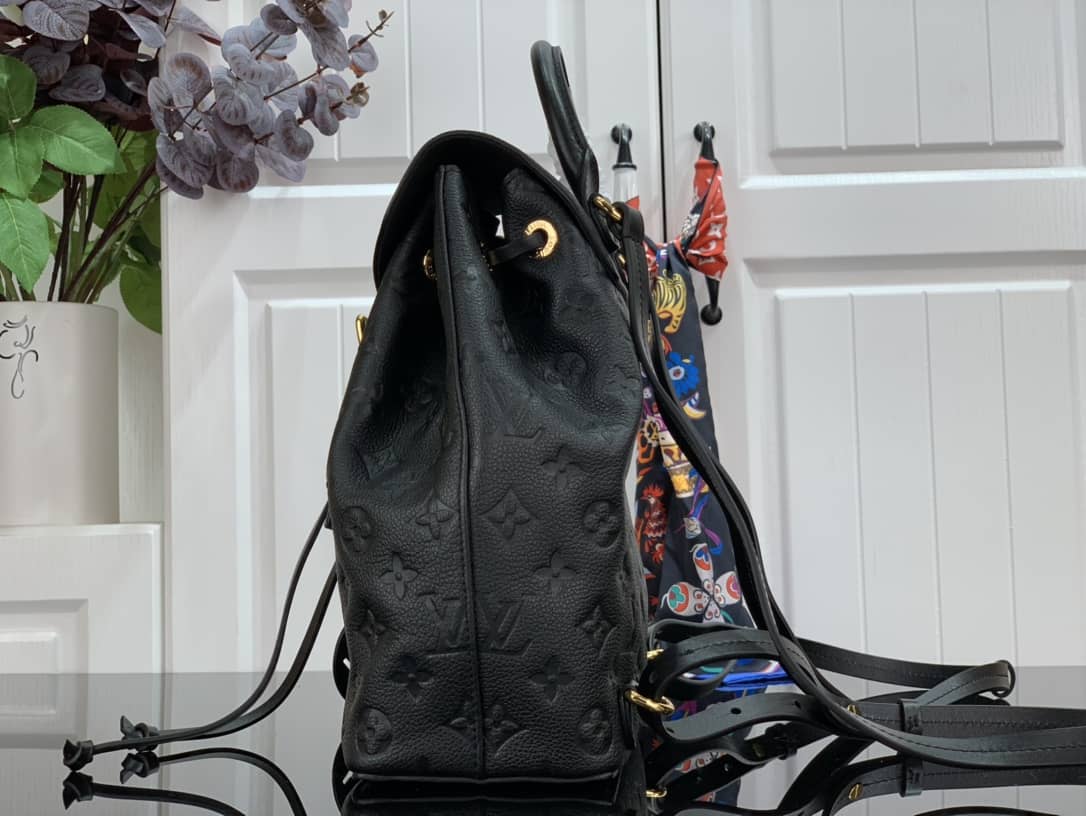 Louis Vuitton Ann Platt Montsouris PM Noir Leather Replica Backpack Black M45205