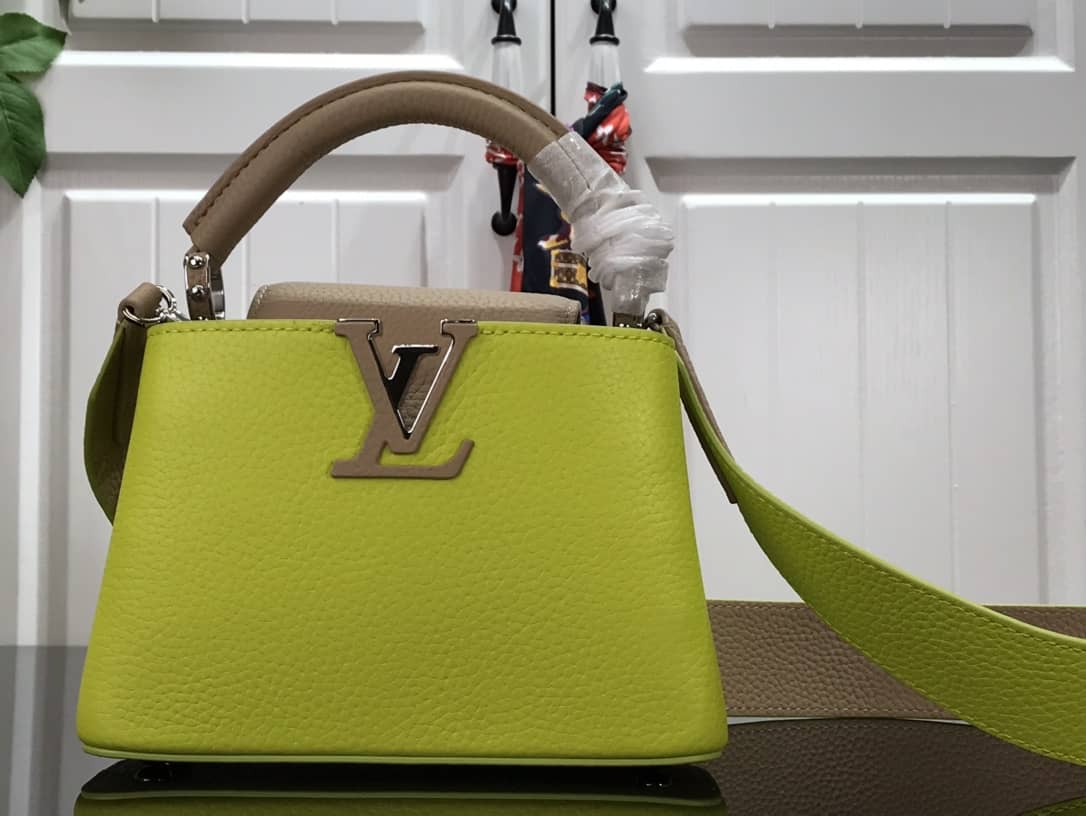 Louis Vuitton Capucines Mini Taurillon Leather Replica Bag Green M57520
