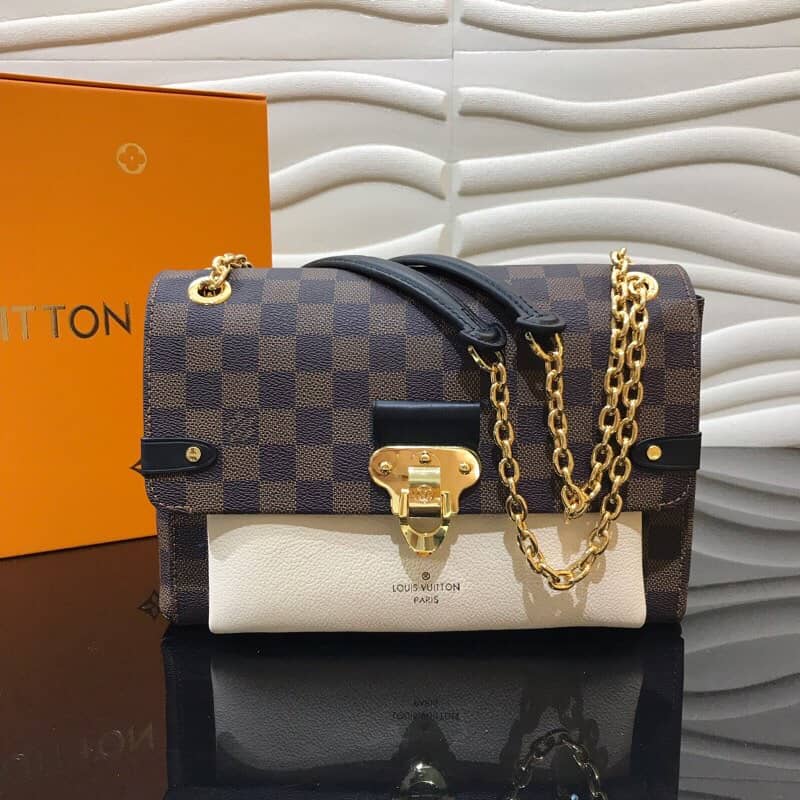 Louis Vuitton Vavin PM Damier Ebene Replica Shoulder Bag White N40113