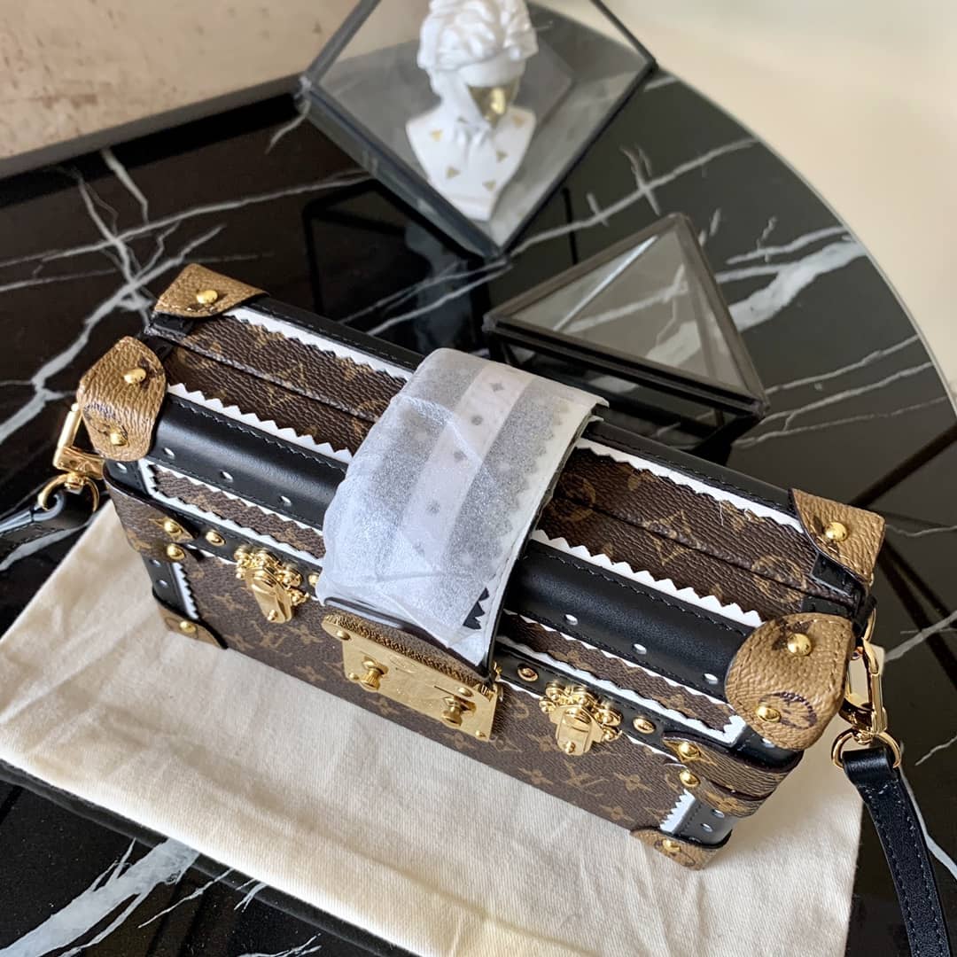 Louis Vuitton Petite Malle Monogram Canvas Replica Bag M44216