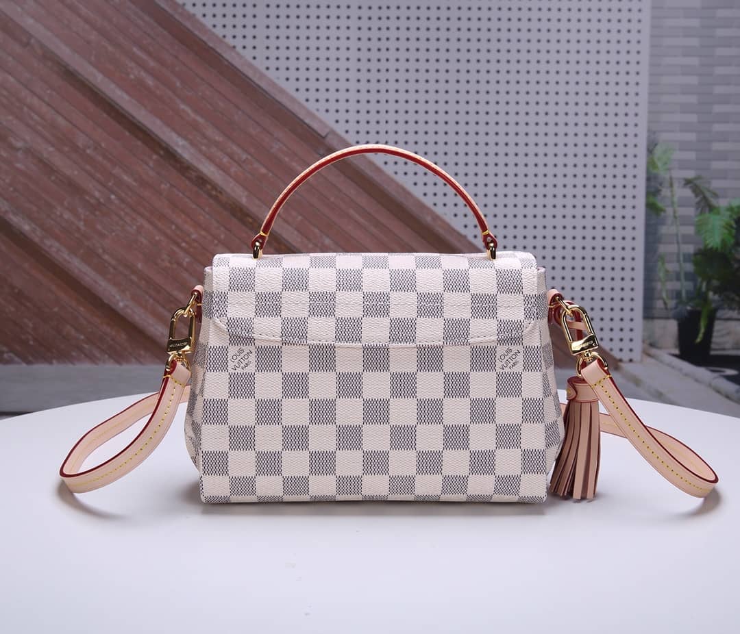 Louis Vuitton Damier Croisette Replica Shoulder Handbag White N41581