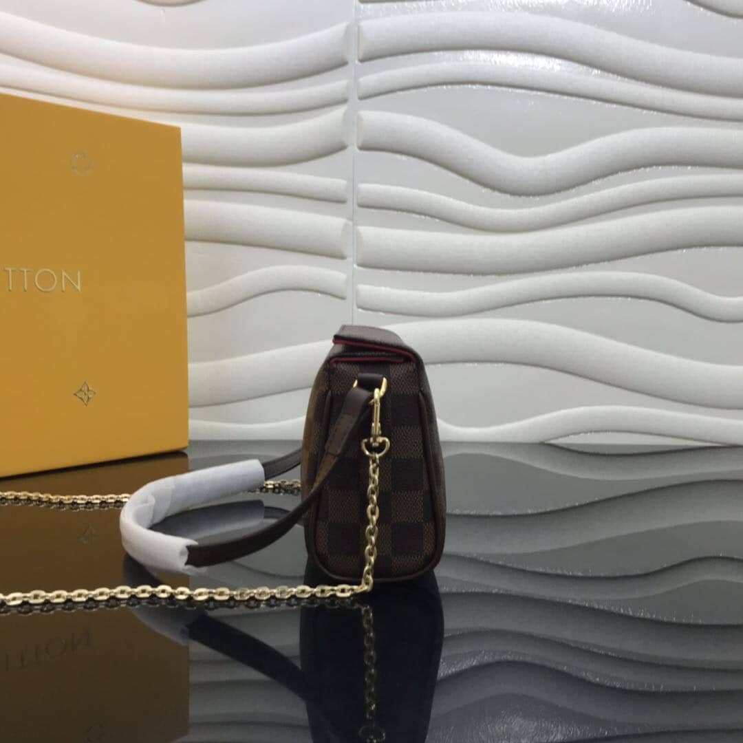 Louis Vuitton Damier Ebene Recital Shoulder Leather Bag Replica