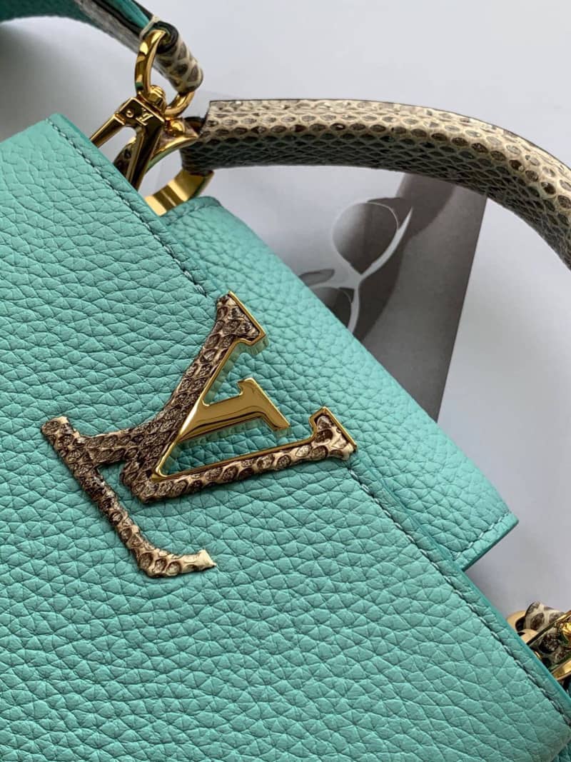 Louis Vuitton Capucines Mini Replica Bag Blue M55921