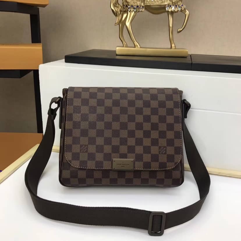 Louis Vuitton Damier Ebene Macassar Replica Shoulder Bag M41213
