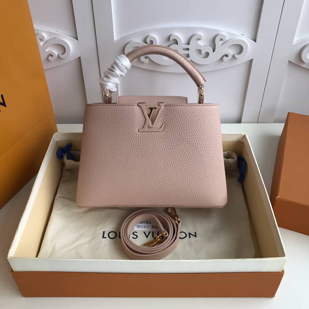 Louis Vuitton Capucines Taurillon Leather BB Bag Replica Pink M52451