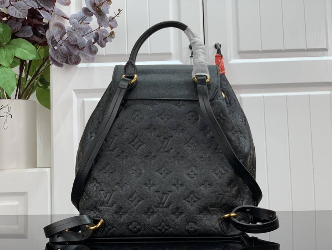 Louis Vuitton Ann Platt Montsouris PM Noir Leather Replica Backpack Black M45205