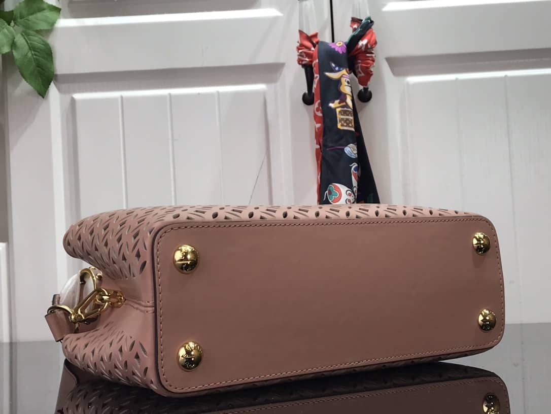 Louis Vuitton Capucines BB Cutout Leather Bag Replica Pink M57228