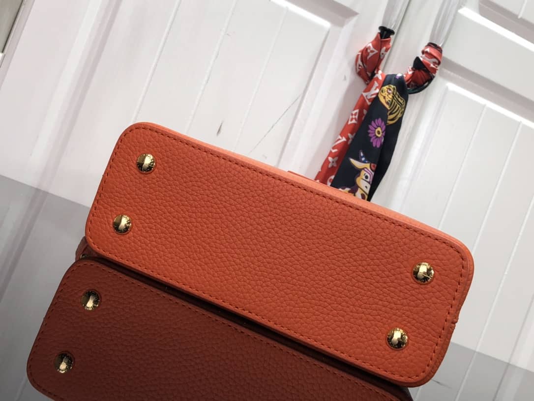 Louis Vuitton Capucines Embroidery Replica Bag Orange M48865
