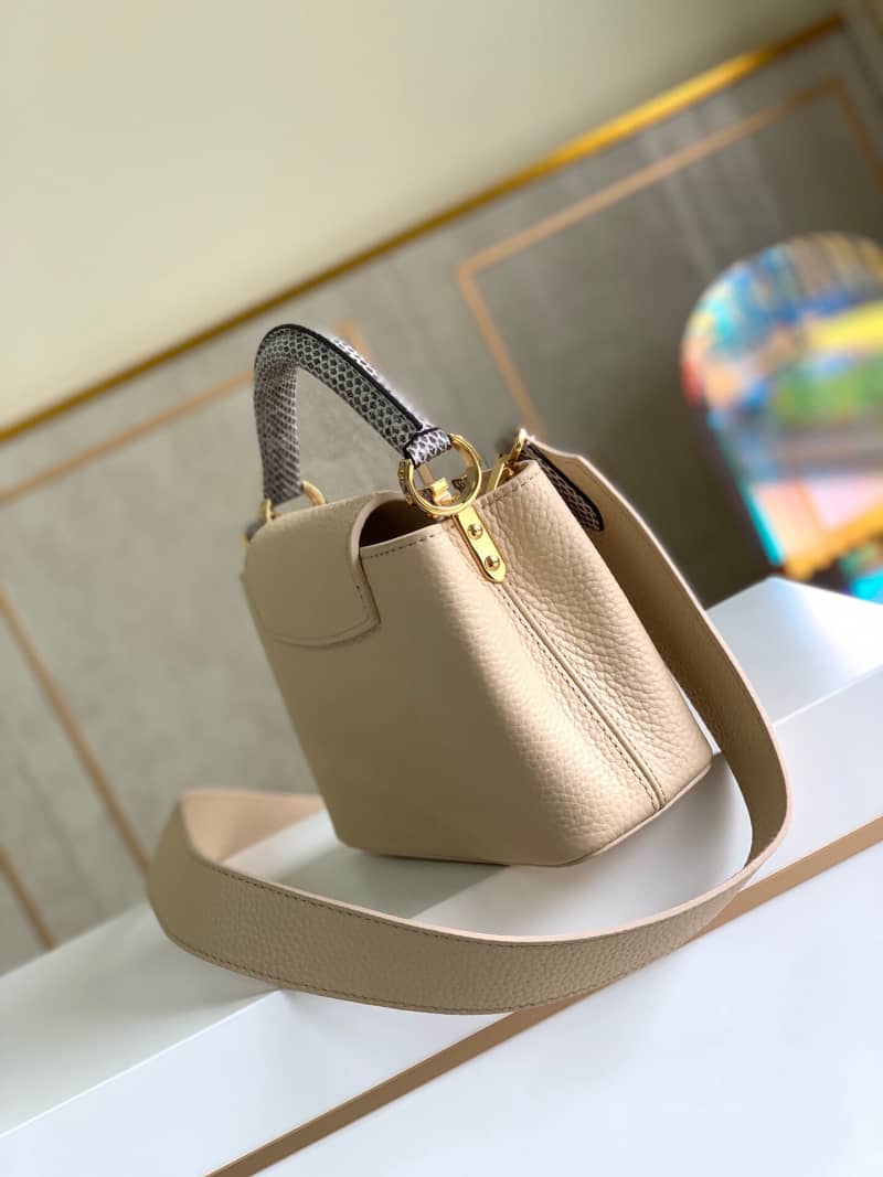 Louis Vuitton Capucines Mini Replica Bag Apricot M55921