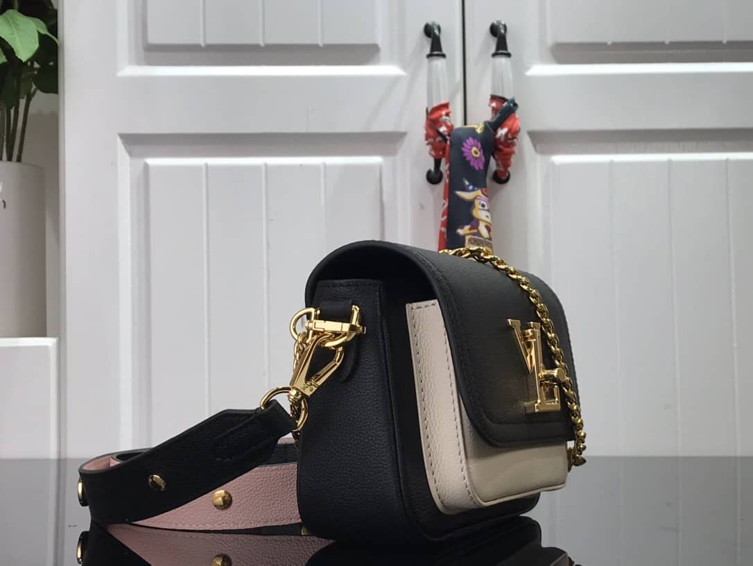 Louis Vuitton Lockme Chain PM Replica Handbag Black M57073