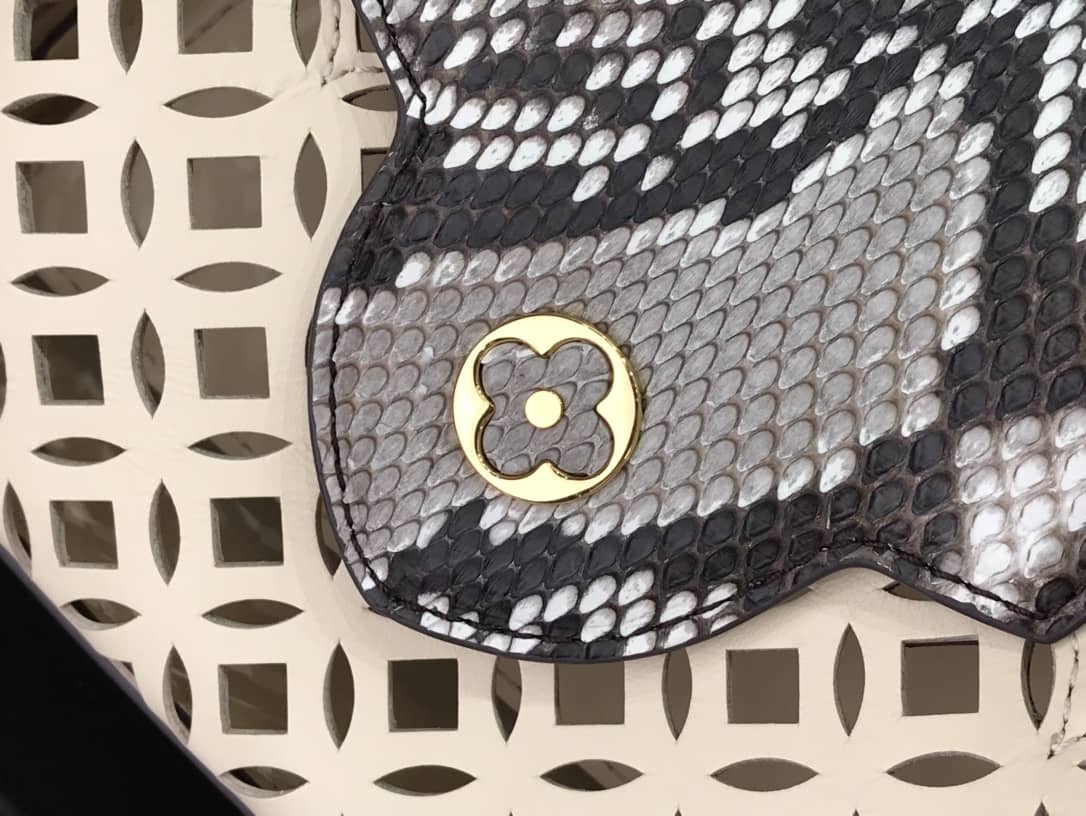 Louis Vuitton Capucines BB Cutout Leather Bag Replica Apricot M57228