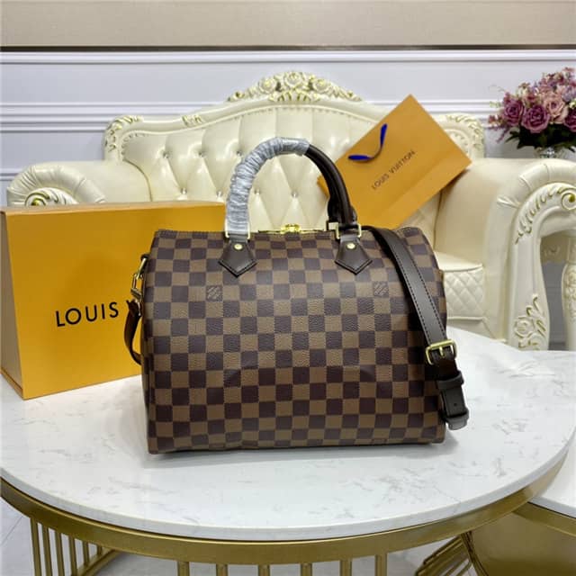 Louis Vuitton Replica Bags Speedy Bandouliere 30 Damier Ebene N41367