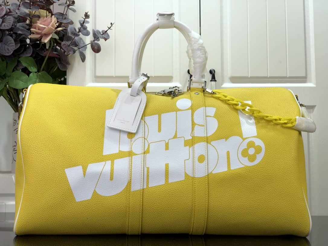 Louis Vuitton Keepall Bandoulière 50 Bag Cowhide Leather Replica M58748