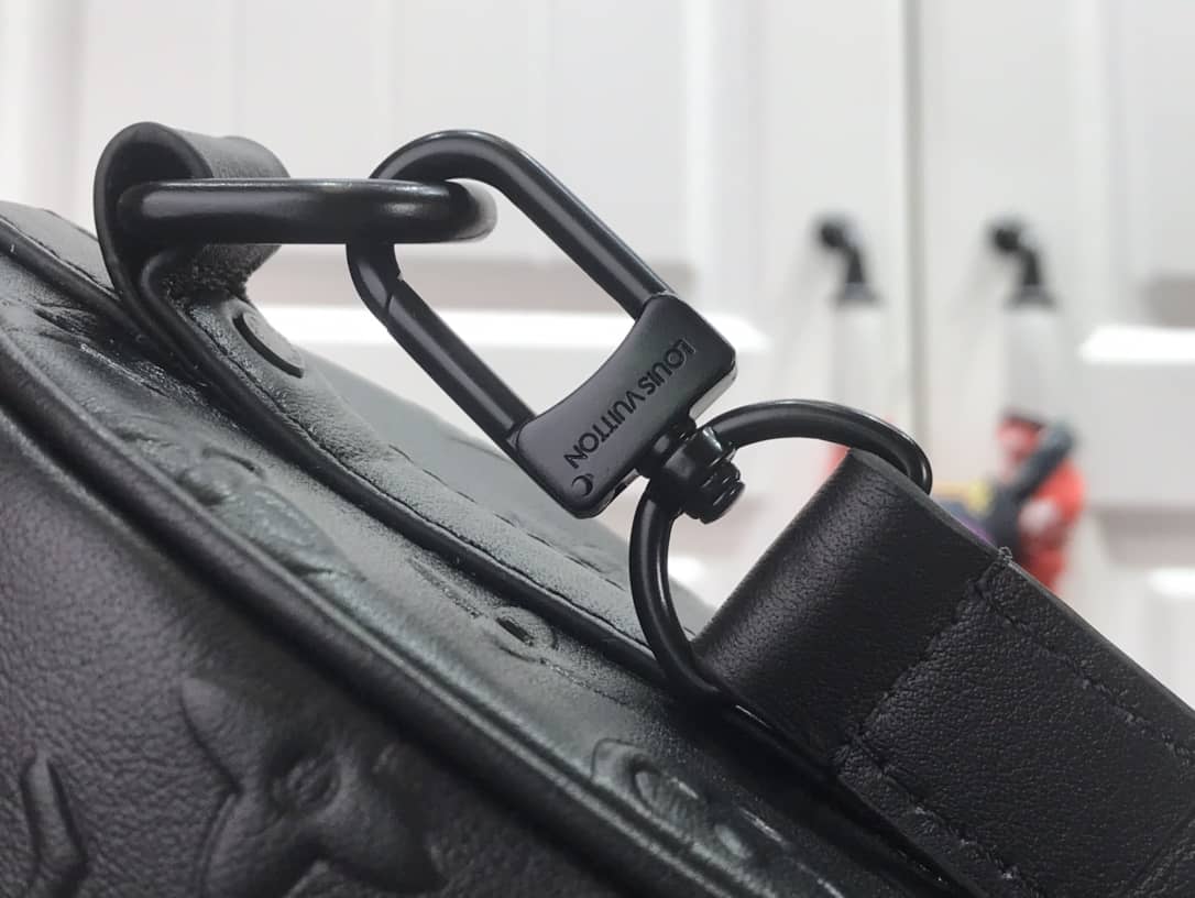 Louis Vuitton Keepall XS Monogram Seal Cowhide Leather Bag Replica Black M57960