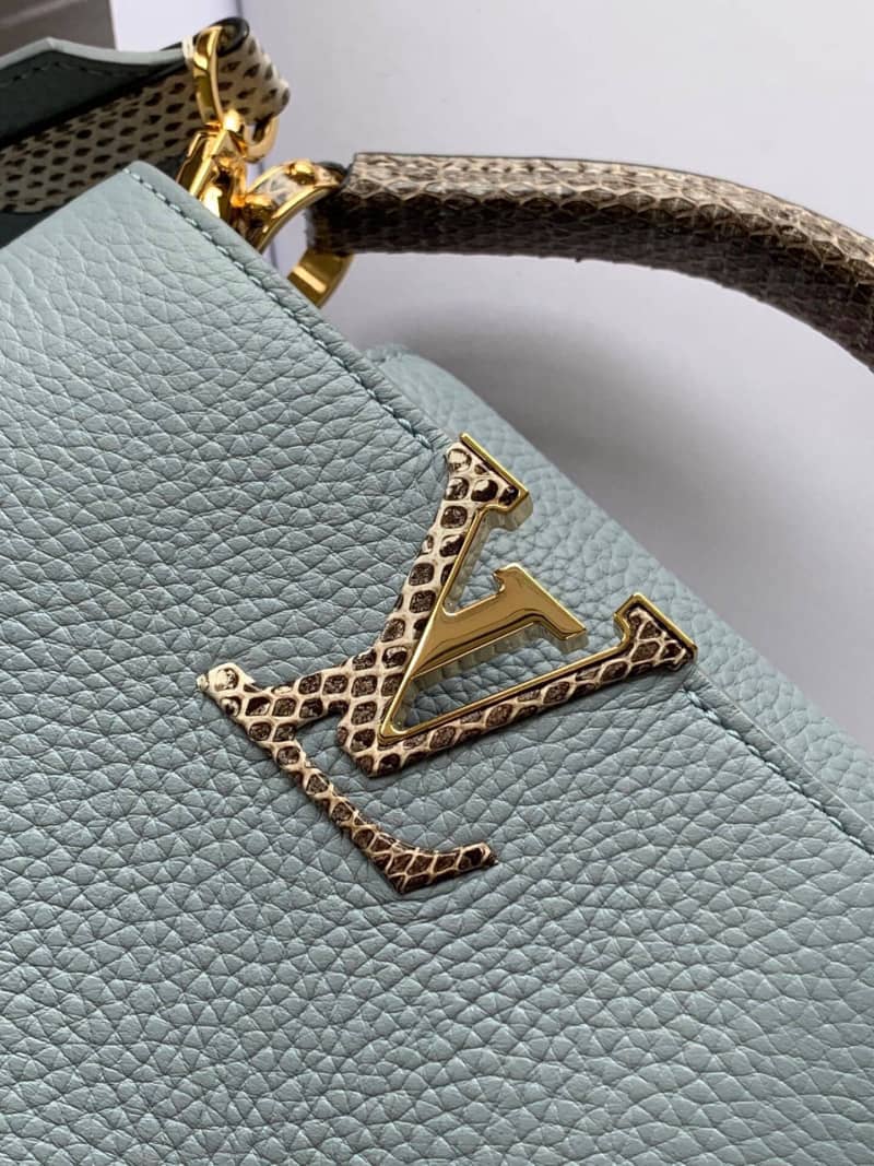 Louis Vuitton Capucines Mini Replica Bag Blue M55921