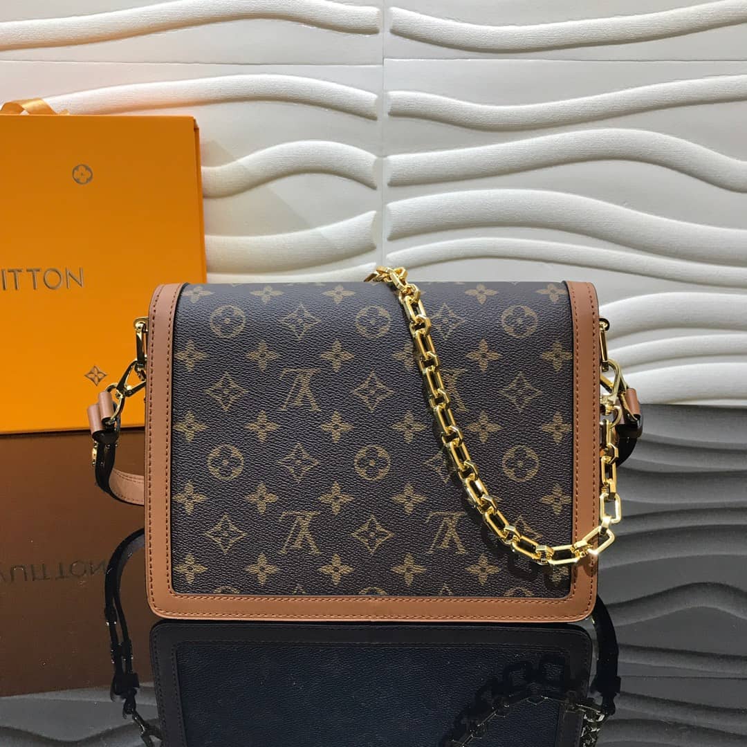Louis Vuitton Monogram MM Reverse Dauphine Shoulder Bag Replica M44391