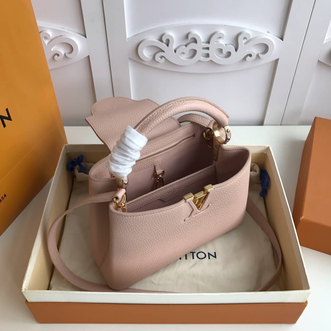 Louis Vuitton Capucines Taurillon Leather BB Bag Replica Pink M52451
