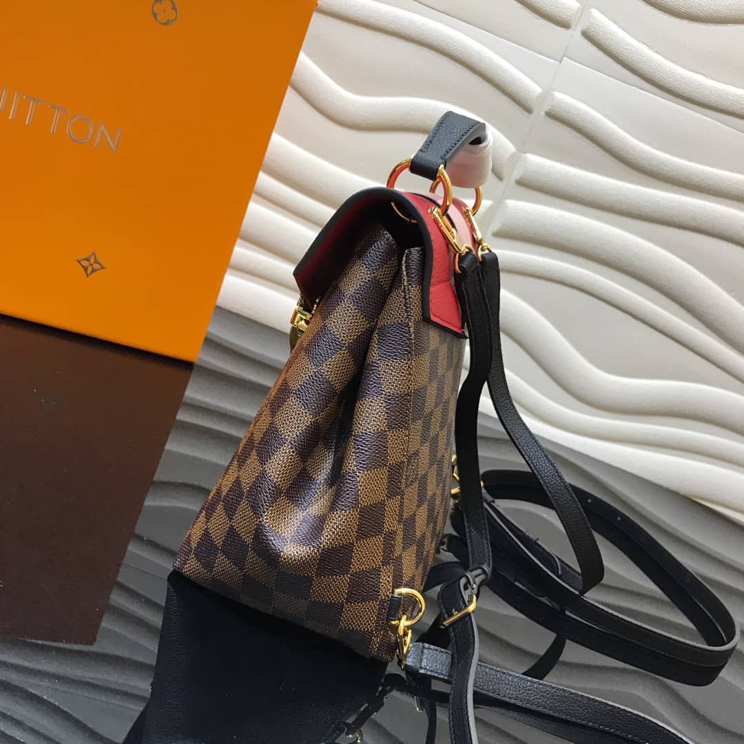Louis Vuitton Damier Ebene Clapton Replica Backpack Red N42262