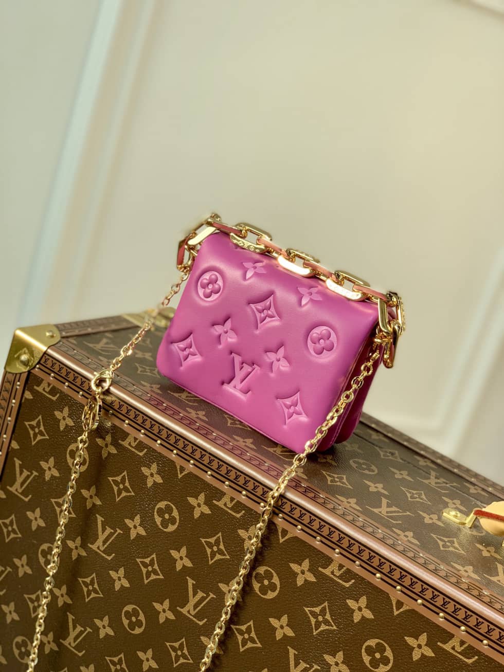 Best Replica Louis Vuitton Beltbag Coussin Cruise 22 Monogram Embossed Orchid M81127 Replica Crossbody Bag(ColaReps)