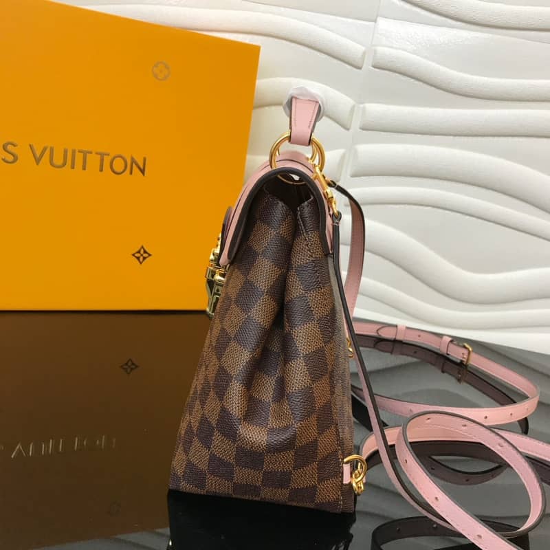 Louis Vuitton Damier Ebene Clapton Replica Backpack Pink N42262