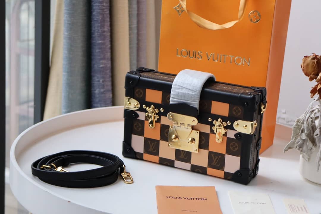 Louis Vuitton Petite Malle Monogram Canvas Replica Bag Orange M40273