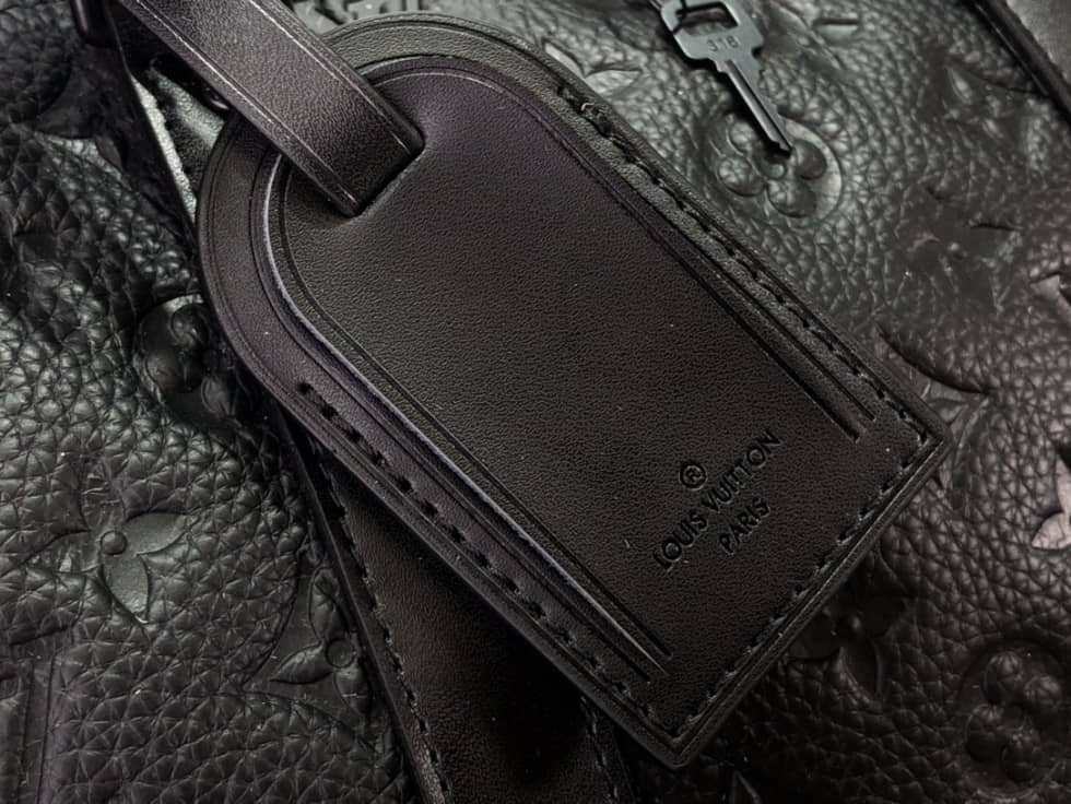 LV Duffle Bag Replica Keepall Bandoulire 50 Taurillon Monogram Black M59025