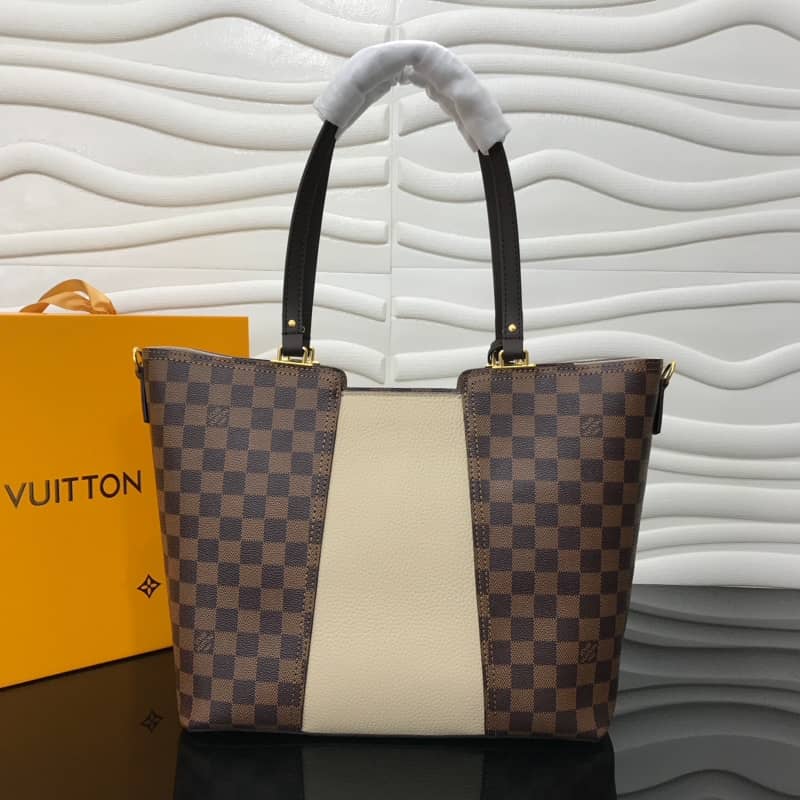 Louis Vuitton Jersey Damier Ebene Canvas Magnolia Beige Bag Replica N44041