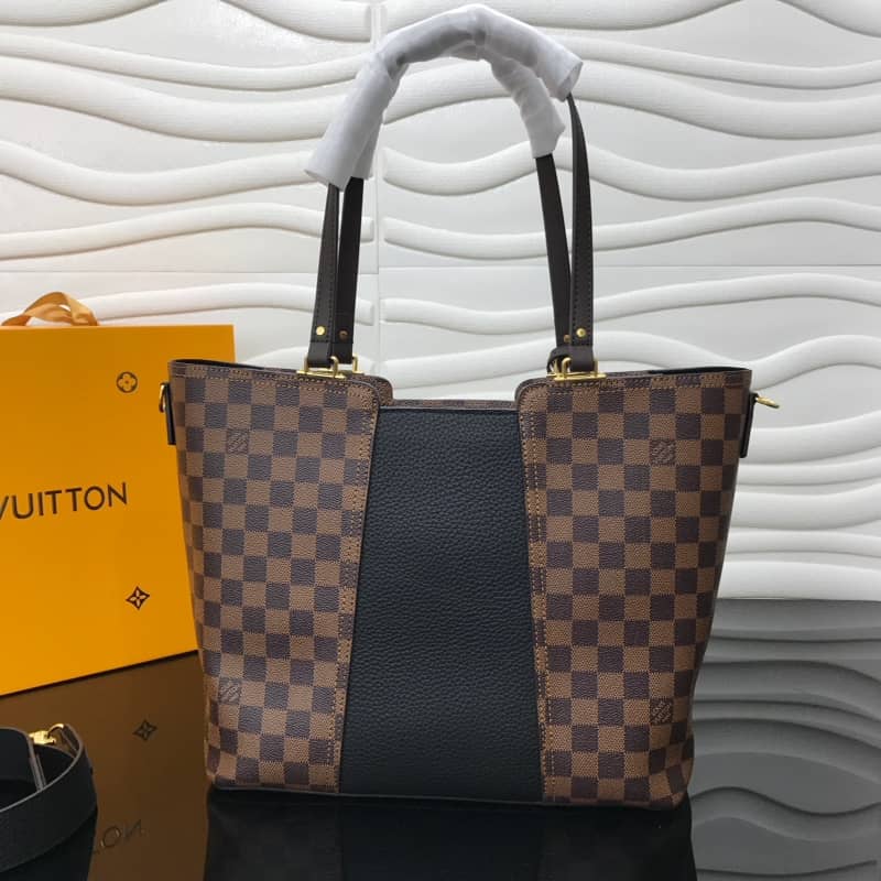 Louis Vuitton Jersey Damier Ebene Canvas Magnolia Bag Black Replica N44041