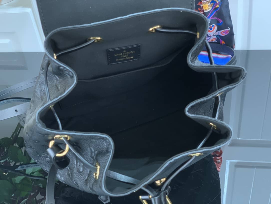 Louis Vuitton Ann Platt Montsouris PM Noir Leather Replica Backpack Black M45205