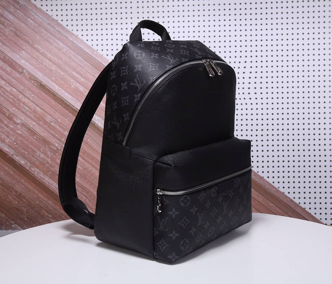 Louis Vuitton Discovery PM Leather Canvas Black M30230 Replica Backpack