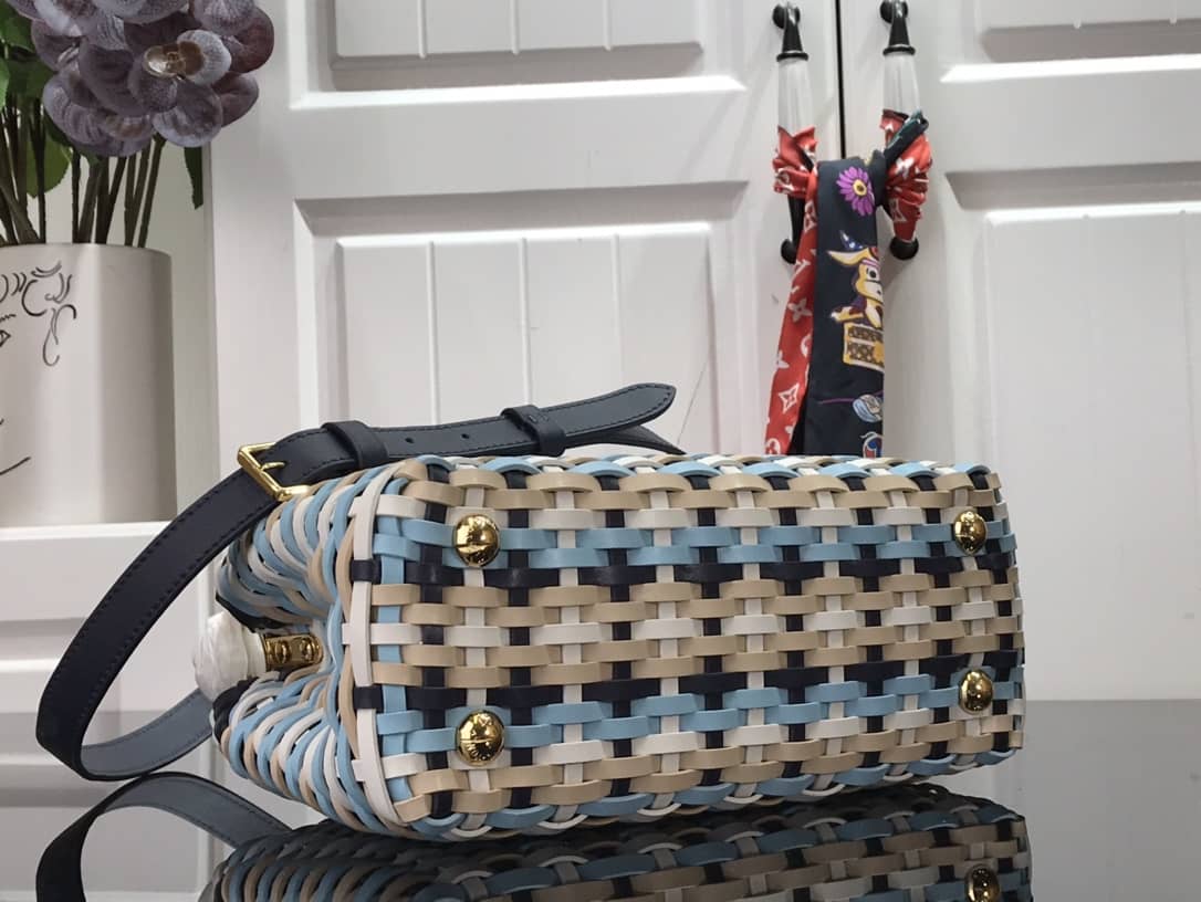 Louis Vuitton Capucines Taurillon Hand Shoulder Bag Replica Blue M94519