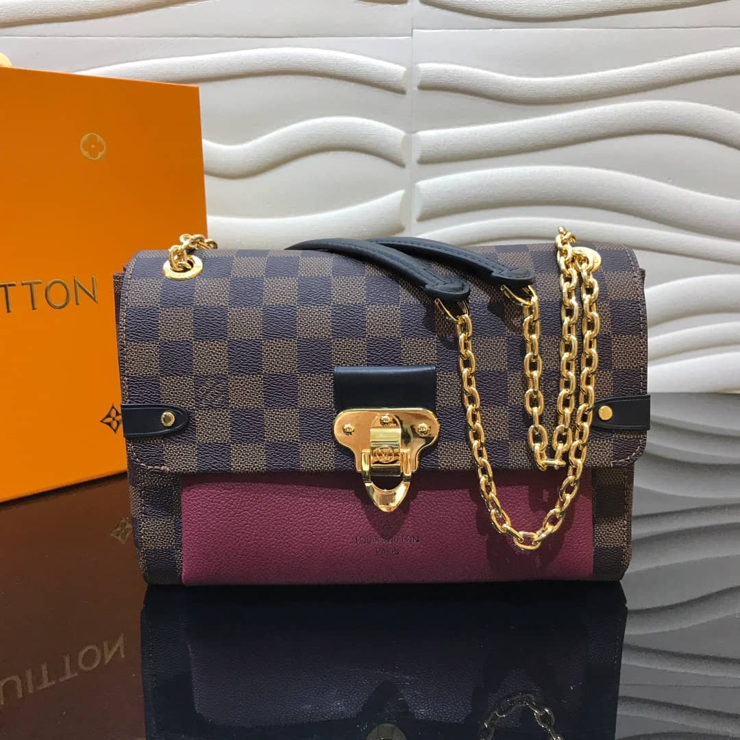 Louis Vuitton Vavin PM Damier Ebene Replica Shoulder Bag Purple N40113