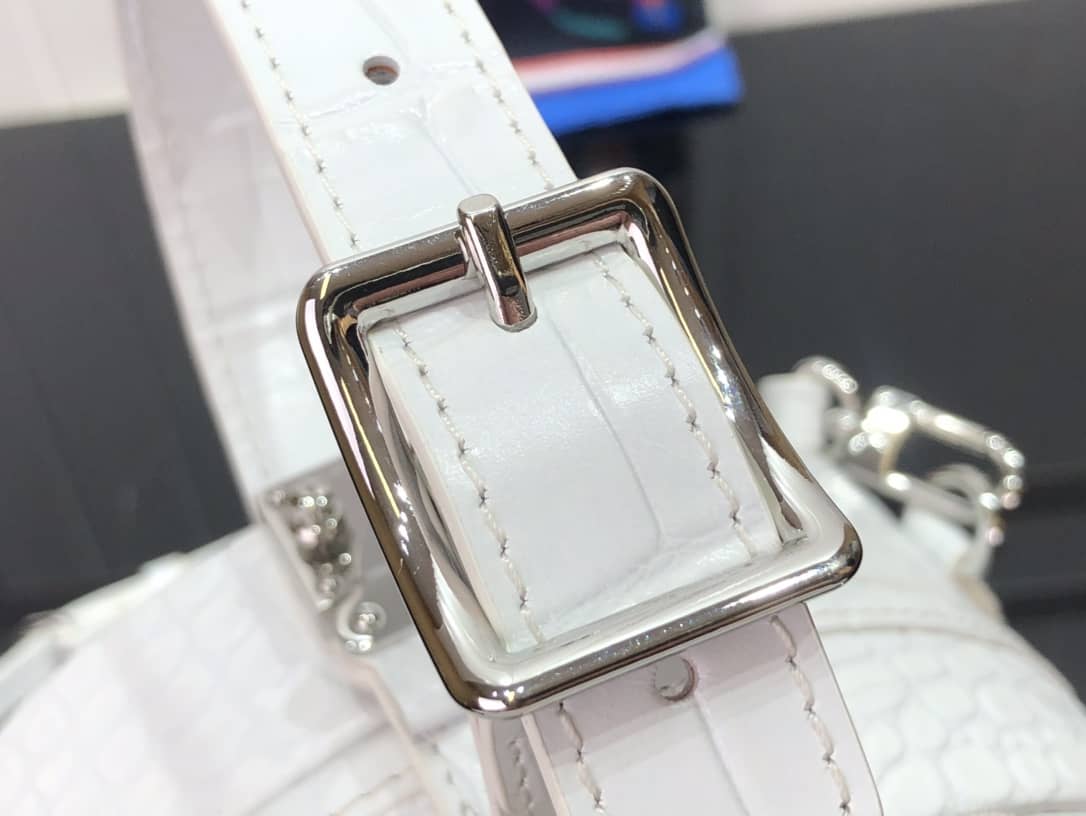 Louis Vuitton Petite Boite Chapeau Crocodilien Brillant Replica Bag White N93597