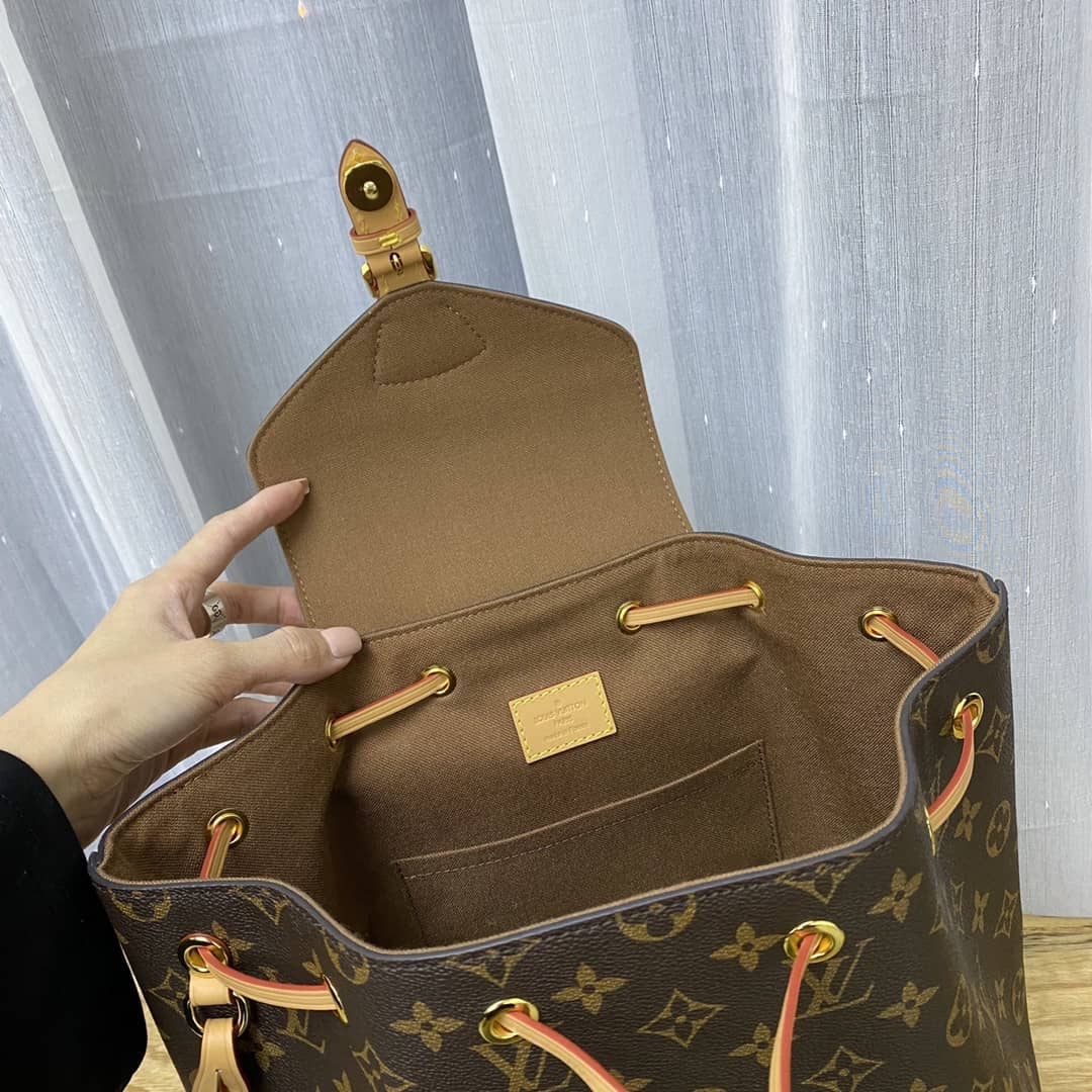 Best Replica Louis Vuitton Monogram Canvas Montsouris BB Replica Bag M45516 Brown(ColaReps)