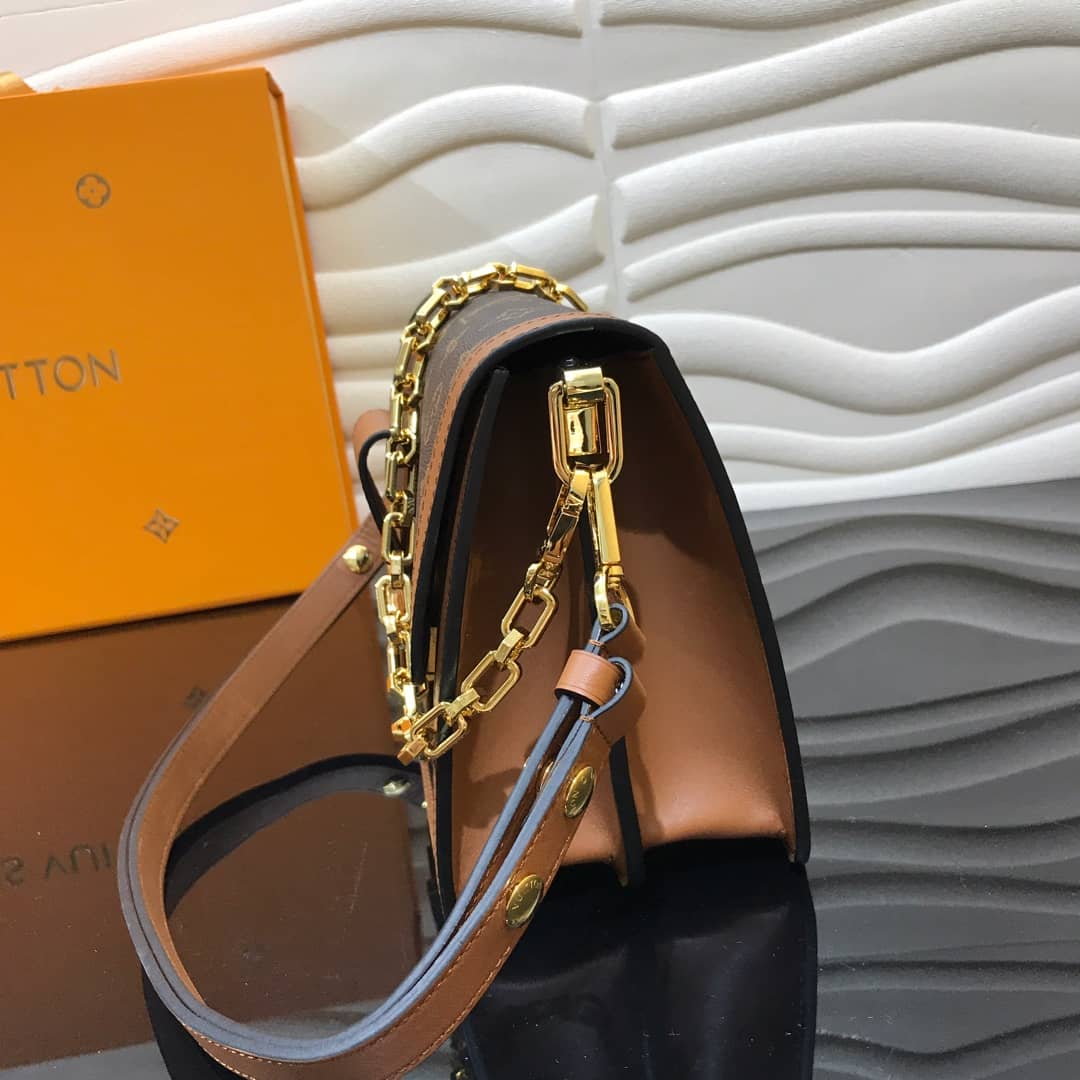 Louis Vuitton Monogram MM Reverse Dauphine Shoulder Bag Replica M44391