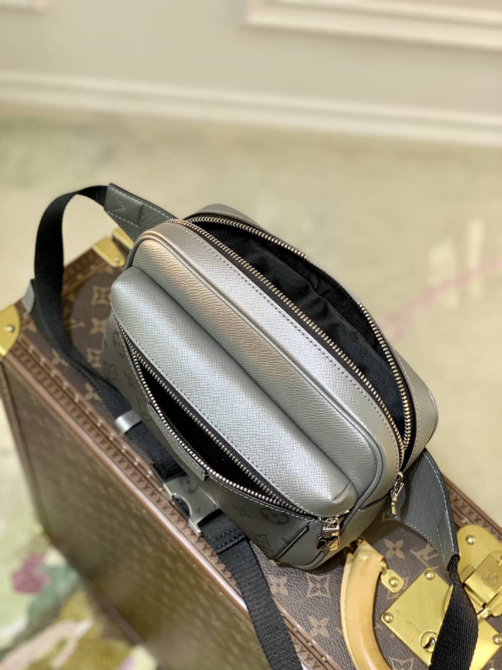 LV Bum Bag Dupe Outdoor Bumbag Monogram Eclipse Taiga Black M30245