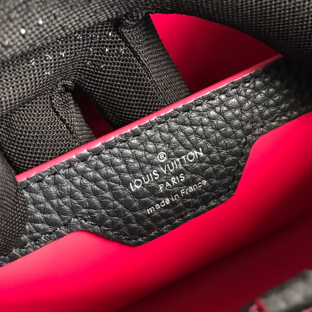 Louis Vuitton Capucines Taurillon Leather PM Tote Replica Black M42245