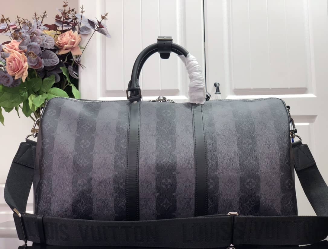 Louis Vuitton Keepall Bandouliere x Nigo Monogram Replica Stripes Gray M40567