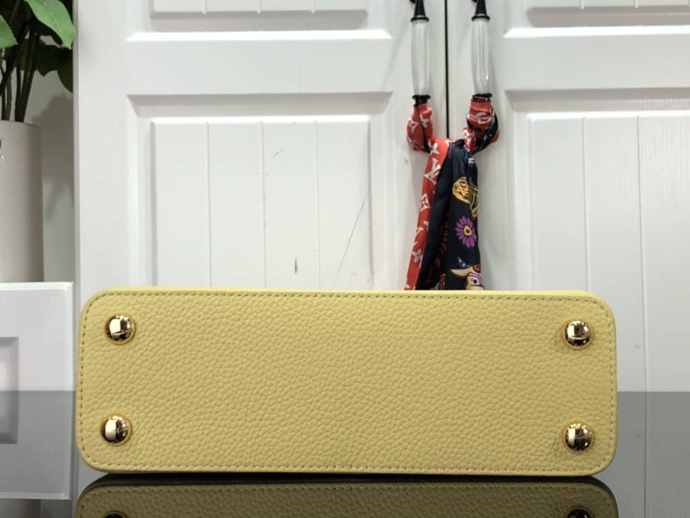 Louis Vuitton Capucines BB Taurillon Leather Bubble Yellow M58694 Replica Shoulder Bag